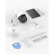 AOSU C9E2CA11 Solar Security Camera, 5MP Wireless Outdoor Cameras, 360 Degree Surveillance, Auto Tracking
