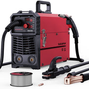 ARCCAPTAIN MIG130 130Amp 3-in-1 MIG Welder with Flux Core Gasless MIG, Lift TIG, Stick Welding, Synergic Control, Portable, 110V