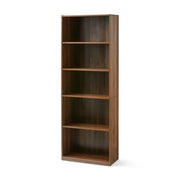 Mainstays MS5336278612047 5-Shelf Bookcase with Adjustable Shelves, Canyon Walnut