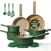 Carote 18-Piece Pots and Pans Set, Nonstick Cookware with Lids