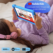 plimpton Kids20_Blue 10.1 inch 12GB RAM 64GB Storage 1.8 GHz Processor Speed Android 14 Kids Wi-Fi Tablet, Blue