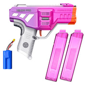 Prime Time Toys Dart Zone Max Venom Pro UV Color Change Half-Length Full-Auto Motorized Blaster, Shoots 7 Darts Per Second, Includes 24 Nitroshot+ Darts, Rechargeable Lithium-Ion Battery, Protective Eyewear, 6607-P