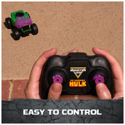 Spin Master Monster Jam Marvel The Hulk Remote Control Monster Truck, 1:24 Scale, Green, Battery Powered, Kid Friendly, 6076629