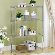 BestOffice WS-T54-Chrome Heavy Duty Height Adjustable Wire Shelving Unit, Chrome