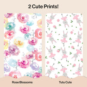 The Honest Company Clean Conscious Diapers, Hypoallergenic, Fragrance Free, Size 2 (12-18 lbs), 72 Count, Tutu Cute and Rose Blossom Prints