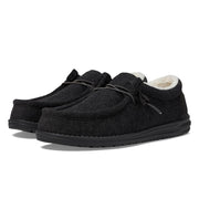Heydude Wally Fleece Casual Shoe, Mens, Plush Fleece Lining, Warm Grey, Lightweight Flexible Sole, 40627-030-021