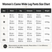 RDKTPXZ Womens Camo Wide Leg Pants, Orange, L