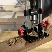 Milescraft Drill Mate Pro Portable Drill Press Guide, Heavy-Duty Metal, 1/2 in Keyed Chuck, Adjustable Angle 0 to 60, Model 1348