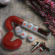 GOLF BALL CANDY CANE - Holiday Stocking Stuffer - 1 Candy Cane with 10 Multicolor Golf Tees  and 3 Tournament Quality White Golf Balls - NFL  NCAAF  & High School Logos