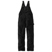 Carhartt Loose Fit Firm Duck Insulated Bib Overalls for Men - Black - 2XL - Short