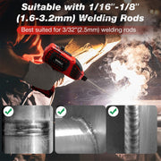 SHALL Portable Electric Stick Welder, Handheld ARC Welding Machine with IGBT Inverter, 0-120 Amp Adjustable Current, Supports 1/16-1/8 in Rods, 110V