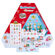 Jazwares Squishmallows Squish-a-longs Holiday Countdown Advent Calendar 2025, 24 Mini-Squish Collectibles, Squeezable Plastic, Portable Ring Accessory