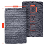 ActionHeat 7V Battery Heated Throw Blanket, Lightweight Soft Polyester, Touch-Button Control, Grey, 31.5 in x 55 in