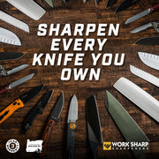 Work Sharp Professional Precision Adjust Elite Knife Sharpener Kit, Fixed Angle 15 to 30, 10-Piece Abrasive Set, Metal Construction, Black, Includes Carry Case WSBCHPAJ-PRO-ELT-ATL
