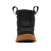 Columbia Snowtrot Mid Kids Winter Boots, 200g Insulation, Omni-Heat Reflective Lining, Black Sea Salt, Size 3, 2078911