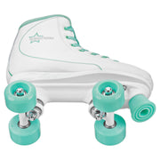 Roller Derby Roller Star 600 Women's High-Top Roller Skates, White/Mint, US Size 5, U731WW-05