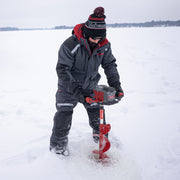 Eskimo E40 Electric Ice Auger, 8-Inch Composite Bit, 40V Lithium Battery, Turbo Cutting System, Lightweight Red, 45850