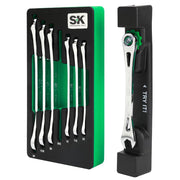 SK Tools USA SK01362-EVA 7-Piece X-Frame Ratcheting Wrench Set, SAE Sizes 3/8