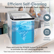 Igloo Countertop Ice Maker, 26-Pound Daily Capacity, Stainless Steel, Portable, LED Control Panel, Auto-Clean Function, 810061702177