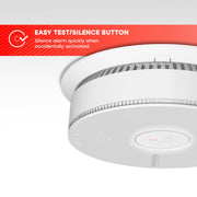 Universal Security Instruments 2 IN 1 Hardwire Smoke and Fire Alarm with Photoelectric Sensor, 10-Year Sealed Battery Backup, Voice Alerts, Interconnected, White
