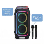 onn XL Wireless Party Speaker, 240W Power, Bluetooth, LED Lighting, IPX4 Water Resistant, 16-Hour Playtime, Black
