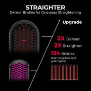 TYMO HC105 iONIC Hair Straightening Brush - Black