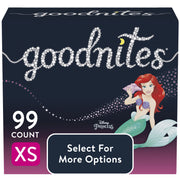 GoodNites 54401 Briefs Econ+ Pack, Overnight Absorbent Underwear with Quicksorb Protection, Sizes XS-XXL -