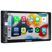 Sanptent 76602 Double Din Car Stereo Audio Receiver Compatible with Apple Carplay