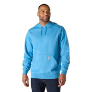 Carhartt Relaxed-Fit Garment-Dyed Graphic Long-Sleeve Hooded Sweatshirt - Horizon Blue - L