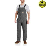 Carhartt Rugged Flex Relaxed Fit Canvas Bib Overalls, Gravel, 36W x 34L, 102987-039