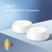 TP-Link Deco WB9600 Dual-Band Wi-Fi 7 Mesh Router System, 2-Pack, Covers 4600 Sq Ft, Connects 150+ Devices, WPA3 Security