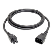 Tripp Lite Power Cord Adapter, 6 ft 18AWG, IEC C14 to C5, Black, P014-006