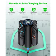 QQV JCC200 Switch 2 Controller Charger, Switch 2 Accessories for Switch 2 w/4 in 1 Fast Charger Station, Black