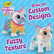 Crayola Scribble Scrubbie Poseable Jumbo Pet Wilbur French Bulldog 6 Inch Washable Markers Included