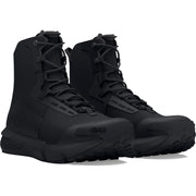 Under Armour Charged Valsetz Women's Work Boots, Lightweight Synthetic Upper, Slip Resistant Vibram XS Trek Outsole, Black, 8 B Medium, 8-Inch 3027386