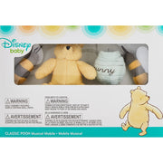 Disney Classic Pooh Musical Mobile with Plush Winnie the Pooh, Hunny Pot, Bees, Ivory Sage Butter, 8893079