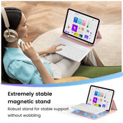 SZPSGC iPad Case with Magnetic Detachable Bluetooth Keyboard, Soft TPU Back Cover, Pencil Holder, Adjustable Viewing Angles for iPad 11th Gen 11 in and 10th Gen 10.9 in
