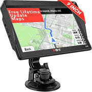 XGODY Bluetooth Truck GPS 9 Big Screen GPS Navigation for Car with Voice Command,3D & 2D Maps,Free L