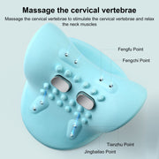 INSMART Neck Massager with EMS Pulse Technology, 6-Level Intensity, Magnetic Heat Massage, Portable Cervical Relief, Blue