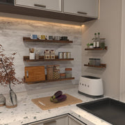 Giftgarden GDF-BJMZ230641 36 Inch Large Floating Shelves for Wall Set of 5, Brown