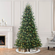 Holiday Time 7.5' Pre-Lit Cedar Green Artificial Christmas Tree with 400 Warm White Twinkle LED Lights