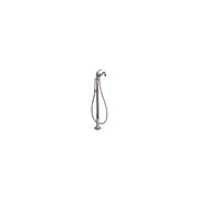 Barclay Lamar Freestanding Tub Filler, Single Handle, Polished Nickel, Solid Brass, Hand Shower with Porcelain Handle and 60