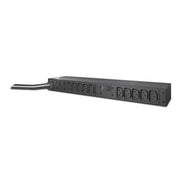 APC Basic Power Distribution Unit, 10 C13 Outlets, 1U Horizontal Rackmount, 30A 208V Input, Black, AP9571A