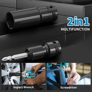 UNTIMATY Cordless Impact Wrench, 1/2 Inch Brushless Motor, 320 Ft-lbs Torque, 21V 3.0Ah Battery, Includes 7 Sockets, Blue