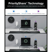 Plugable USB-C Charging Station, 10 Port, 100W PriorityShare Technology, Space Gray, PS-10CC