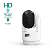 Arlo VMC2073-1WMNAS Essential Indoor Pan Tilt Security Camera (2025 Release) - 1080p HD Video, Wired Plug-In Power, 1-Cam