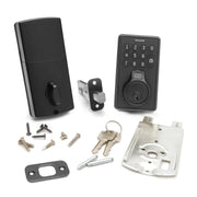 Honeywell 8733501 Electronic Biometric Deadbolt Lock with Touchpad Matte Black Finish