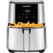 Chefman RJ38-SQSS-5T Turbofry Air Fryer w/ Digital Controls, 5 Qt Capacity - Stainless Steel