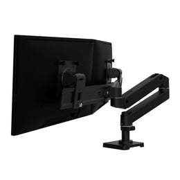 Ergotron LX Pro Premium Dual Direct Monitor Arm, Desk Mount, Matte Black, Fits 2 Monitors up to 27 in, 20.8 in Height Adjustment, VESA Compatible, 45-684-292