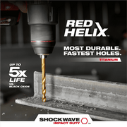 Milwaukee 48-89-4670 SHOCKWAVE Impact Duty RED HELIX Titanium Drill Bit Set - 15PC